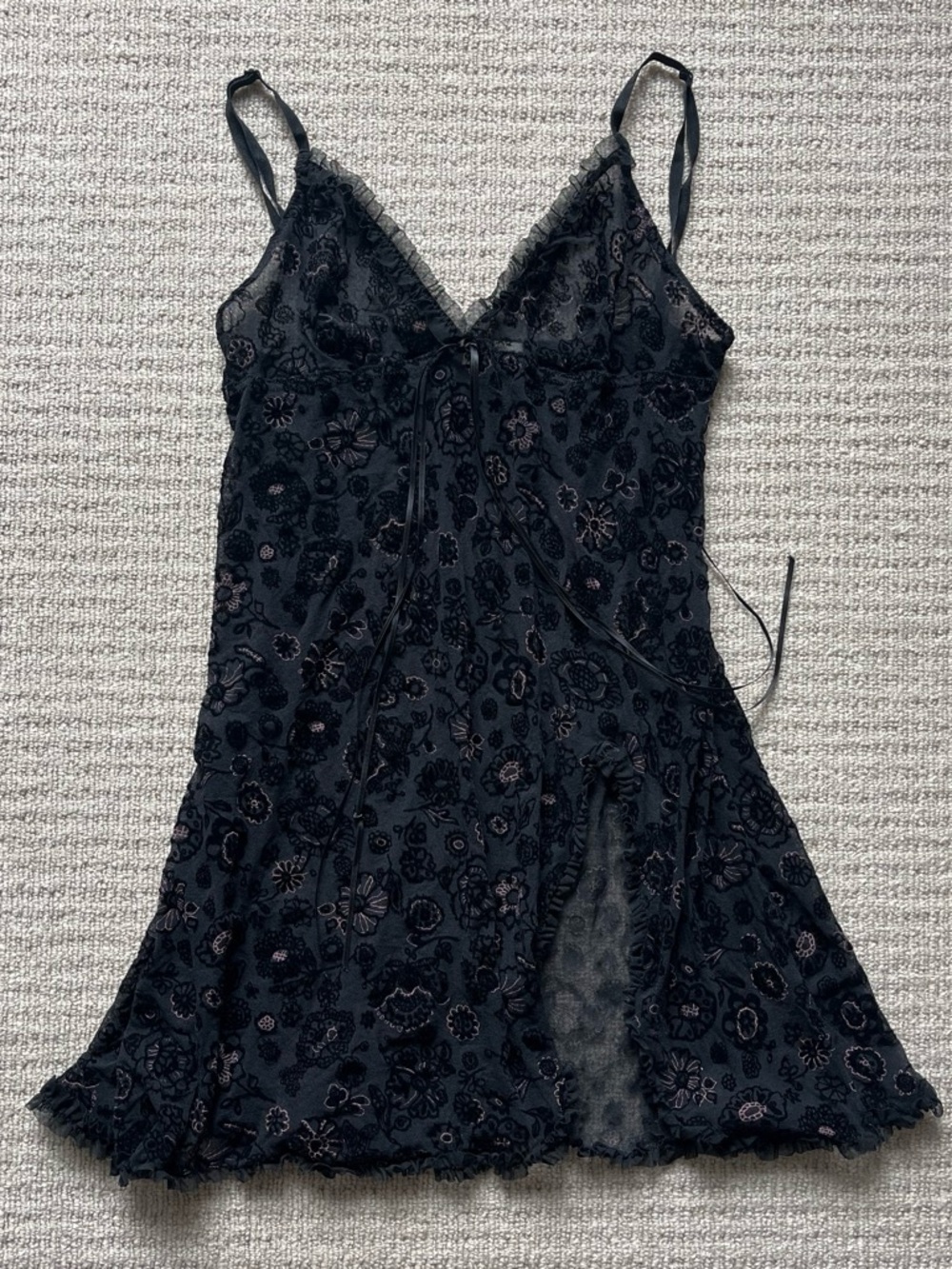 Vintage sheer embroidered lingerie dress